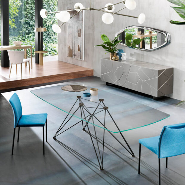 Tavolo Pegaso Cristallo