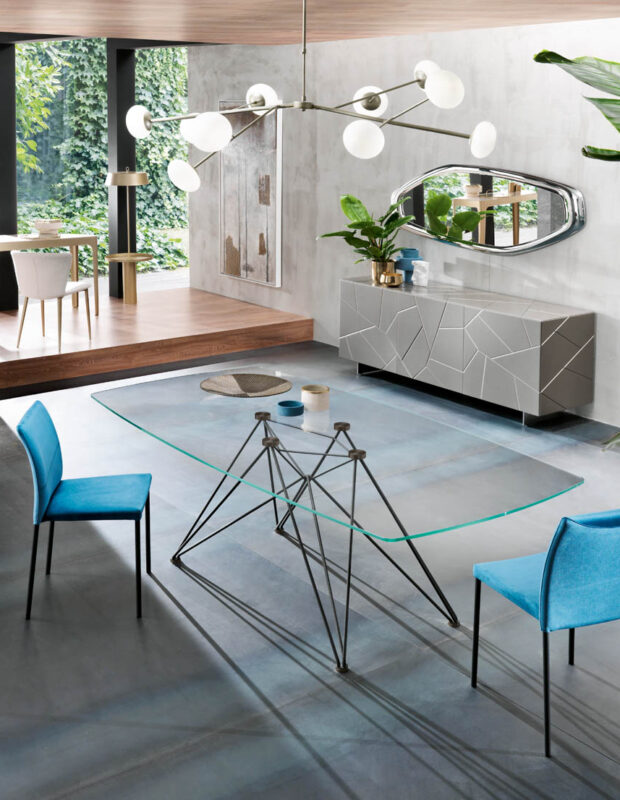 Tavolo Pegaso Cristallo